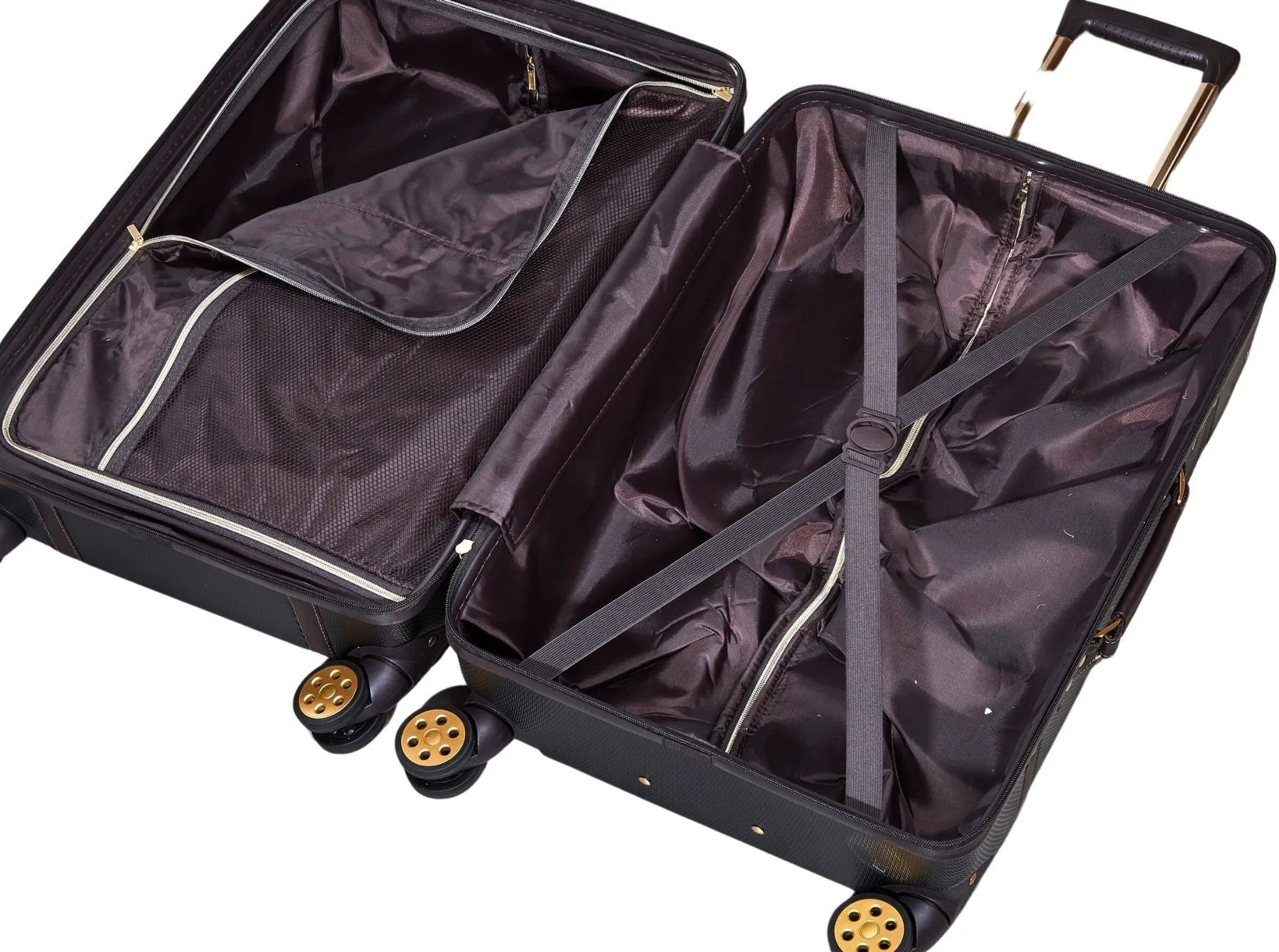 Luggage Suitcase Travel Bag Carry On Hand Cabin Check in Hard-Shell 4 Spinner Wheels Trolley Set | Vintage