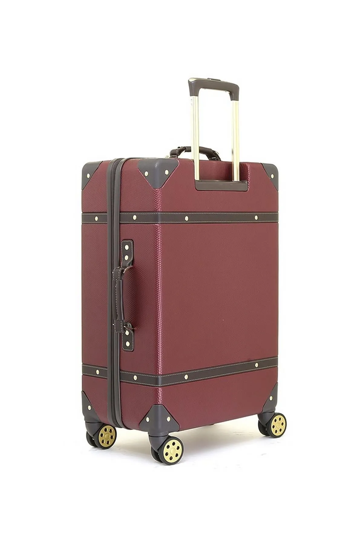 Luggage Suitcase Travel Bag Carry On Hand Cabin Check in Hard-Shell 4 Spinner Wheels Trolley Set | Vintage