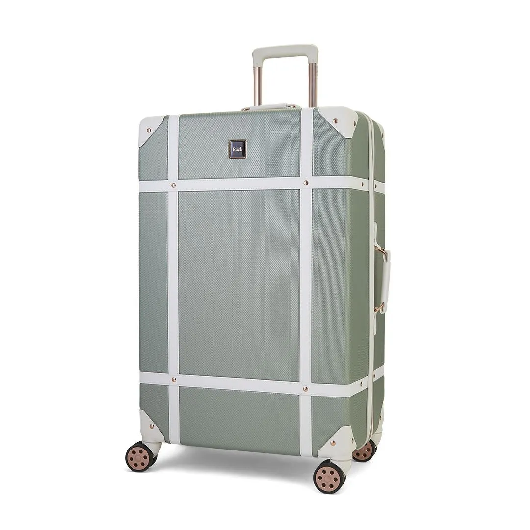 Luggage Suitcase Travel Bag Carry On Hand Cabin Check in Hard-Shell 4 Spinner Wheels Trolley Set | Vintage