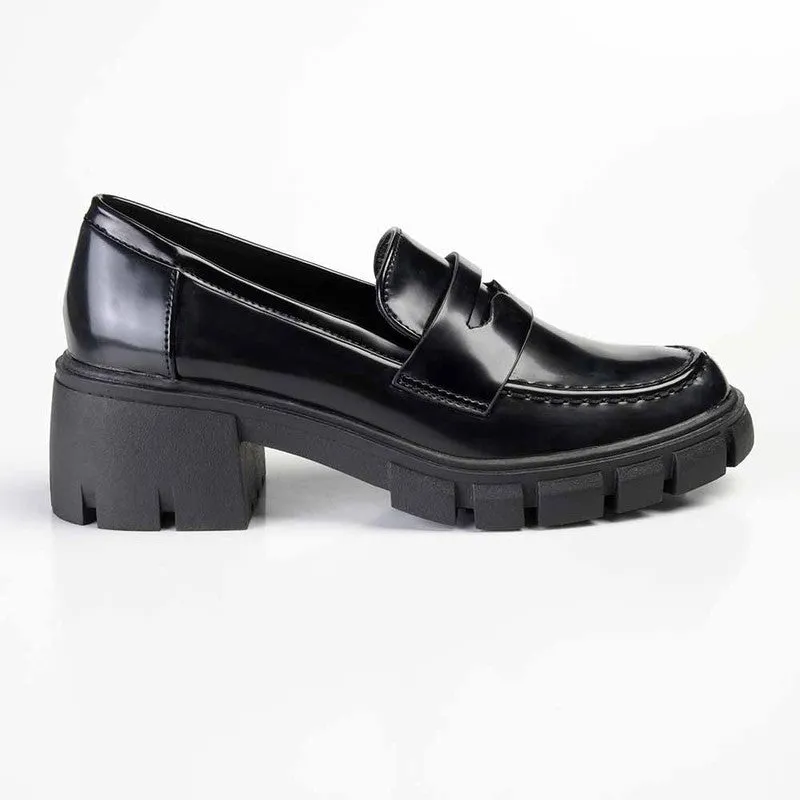 Madison Erika Platform Loafer - Black