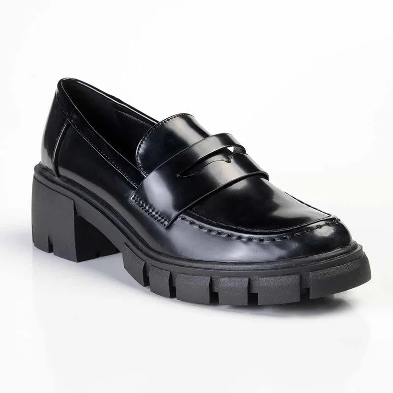 Madison Erika Platform Loafer - Black