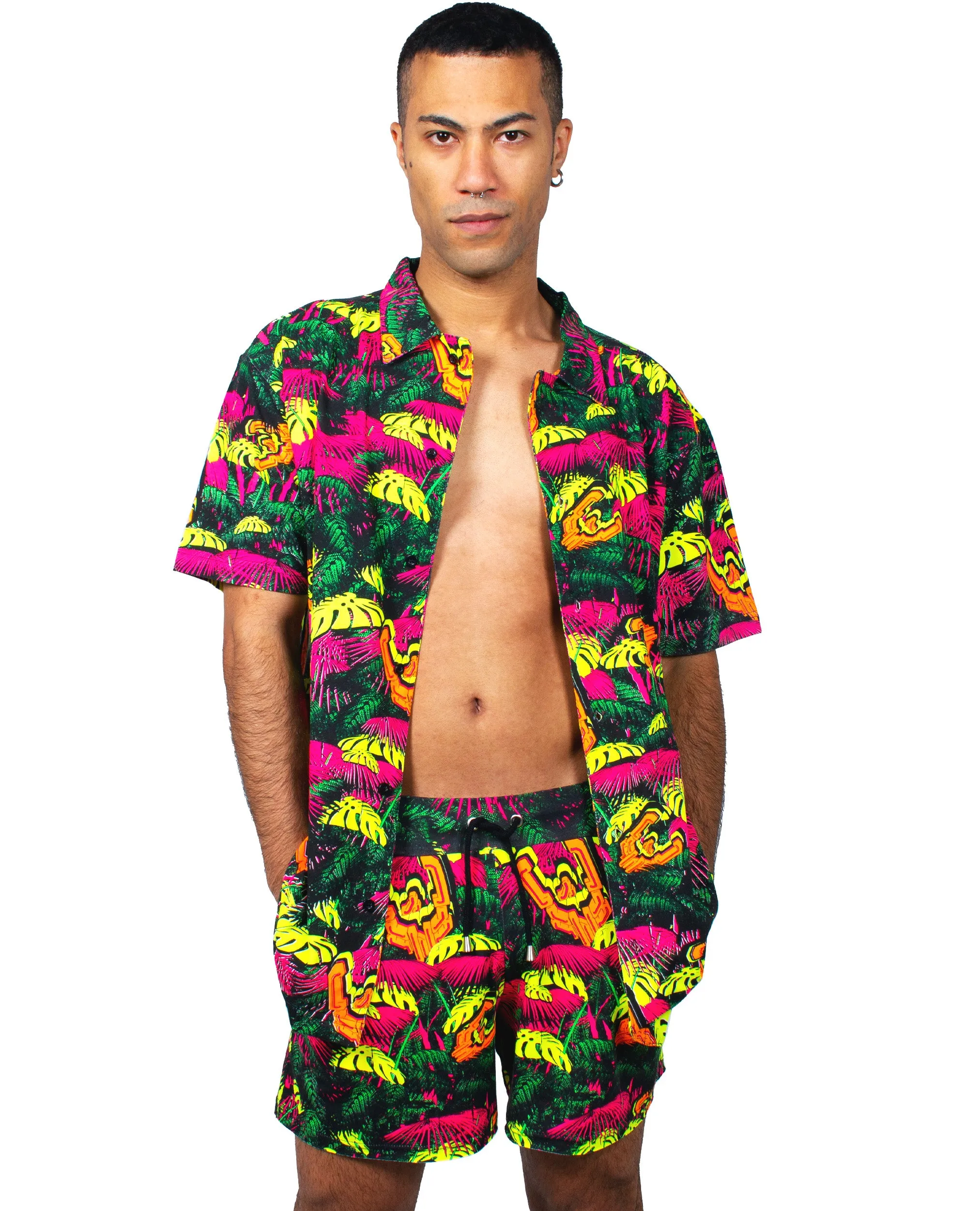 MENS SHIRT NEON JUNGLE