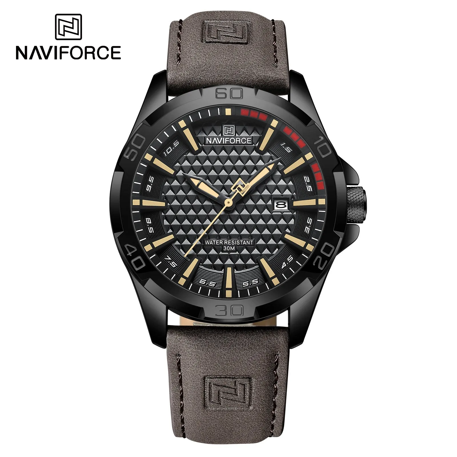 NAVIFORCE Casual Sport Watches for Men Top Brand Luxury Military Leather Wrist Watch Man Clock Fashion Quartz Men Watch Relogio NF8023