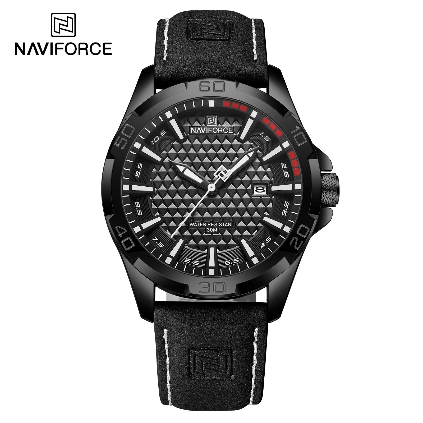 NAVIFORCE Casual Sport Watches for Men Top Brand Luxury Military Leather Wrist Watch Man Clock Fashion Quartz Men Watch Relogio NF8023