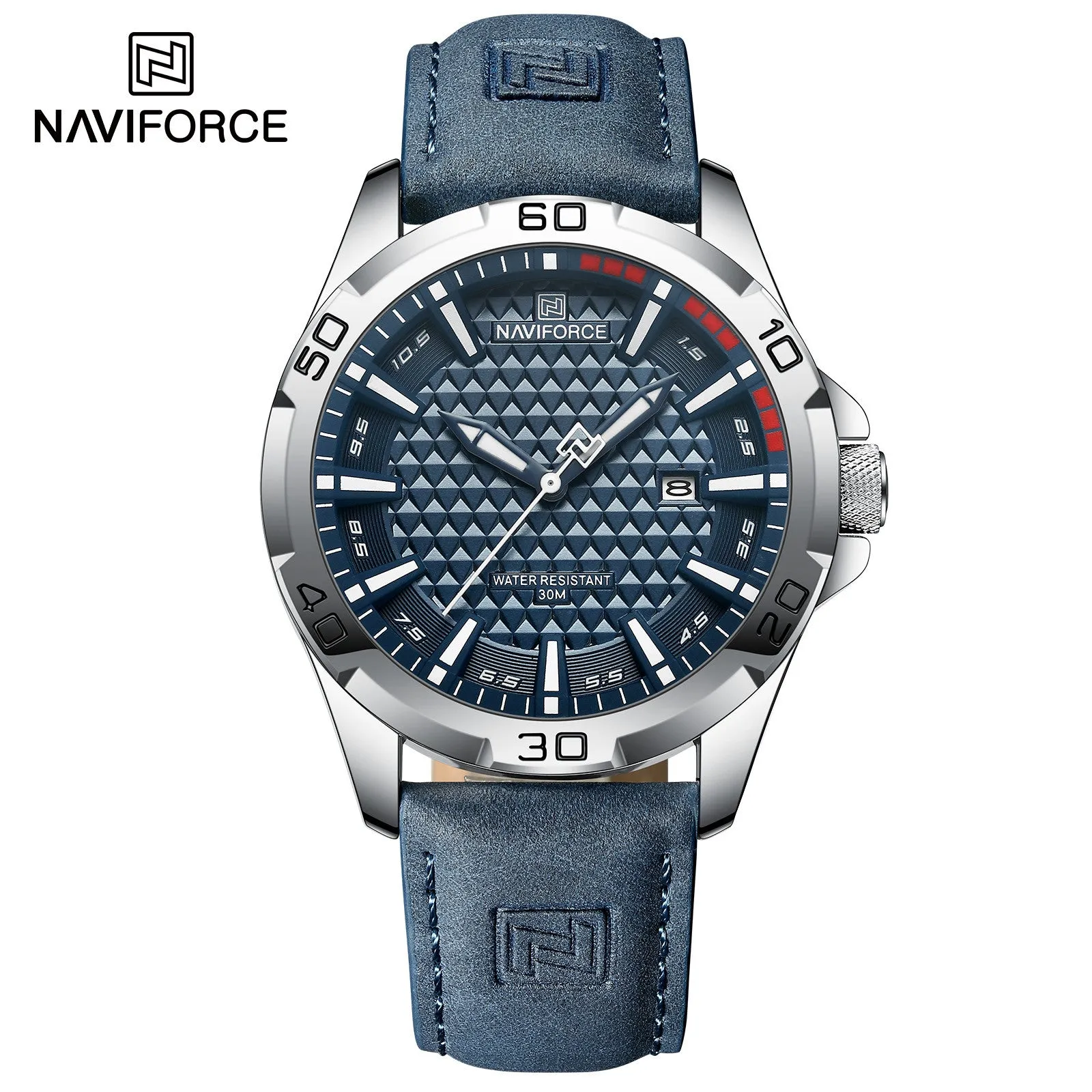 NAVIFORCE Casual Sport Watches for Men Top Brand Luxury Military Leather Wrist Watch Man Clock Fashion Quartz Men Watch Relogio NF8023