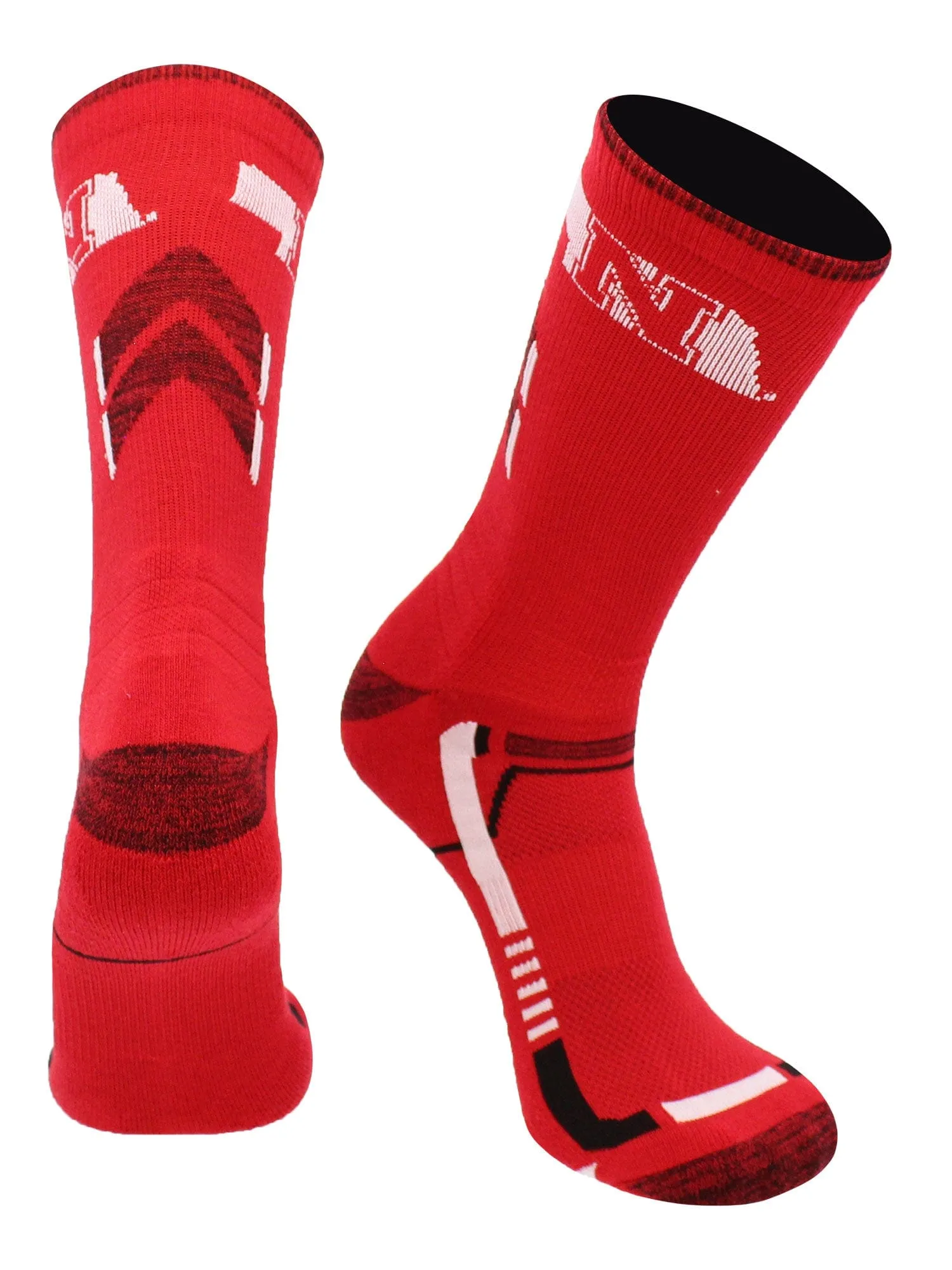 Nebraska Cornhuskers Socks University of Nebraska Cornhuskers Champion Crew Socks