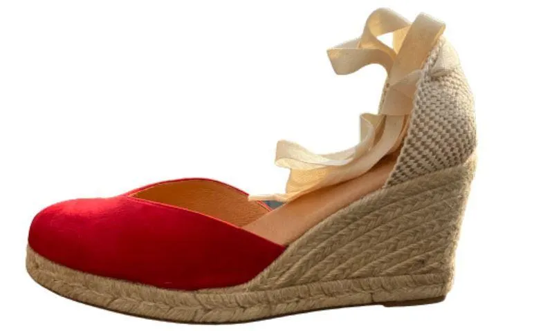 PINAZ  Red suede Espadrille