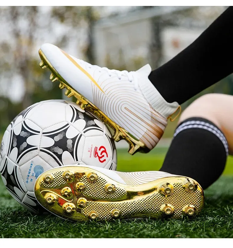 Professional Soccer Shoes Long Spikes "AG Ankle" "Football Boots" Outdoor Cleats Soccer Boots | 32751G