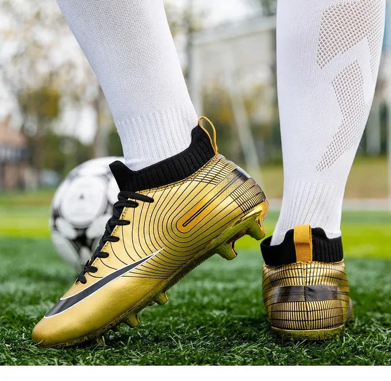 Professional Soccer Shoes Long Spikes "AG Ankle" "Football Boots" Outdoor Cleats Soccer Boots | 32751G