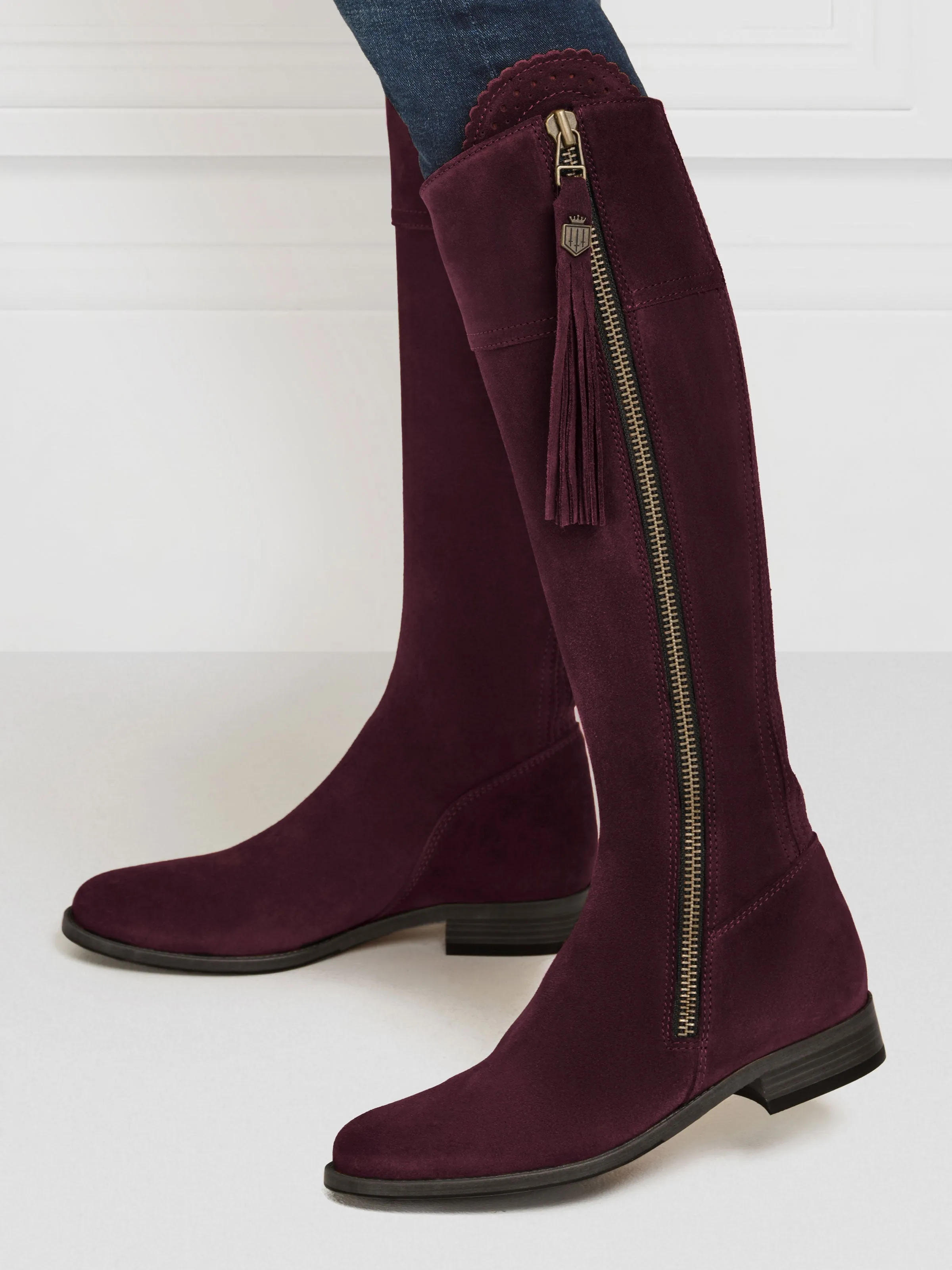 Regina (Narrow Fit) - Plum Suede