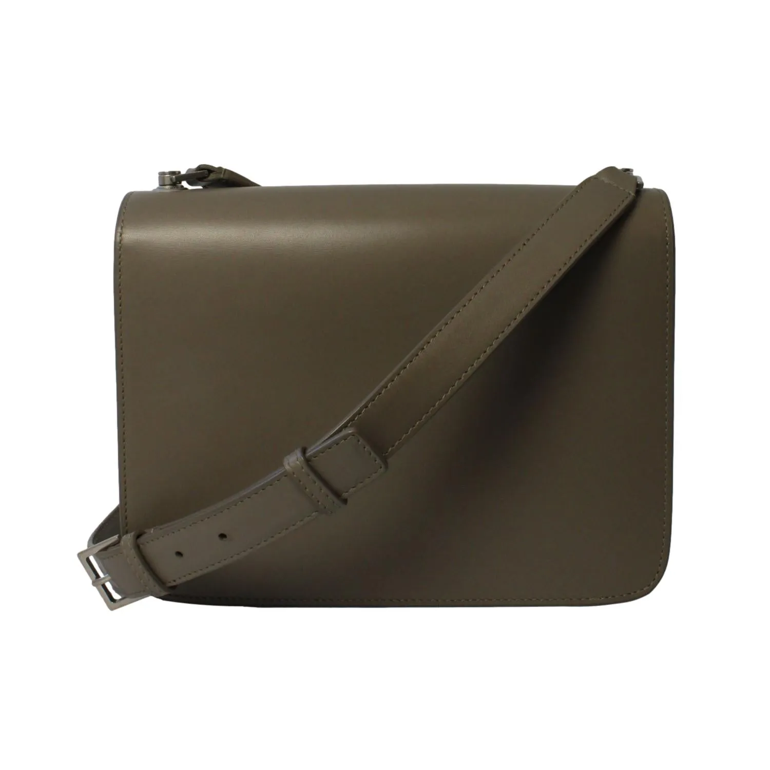 Saint Laurent Carre Taupe Ultra Soft Calf Leather Shoulder Bag