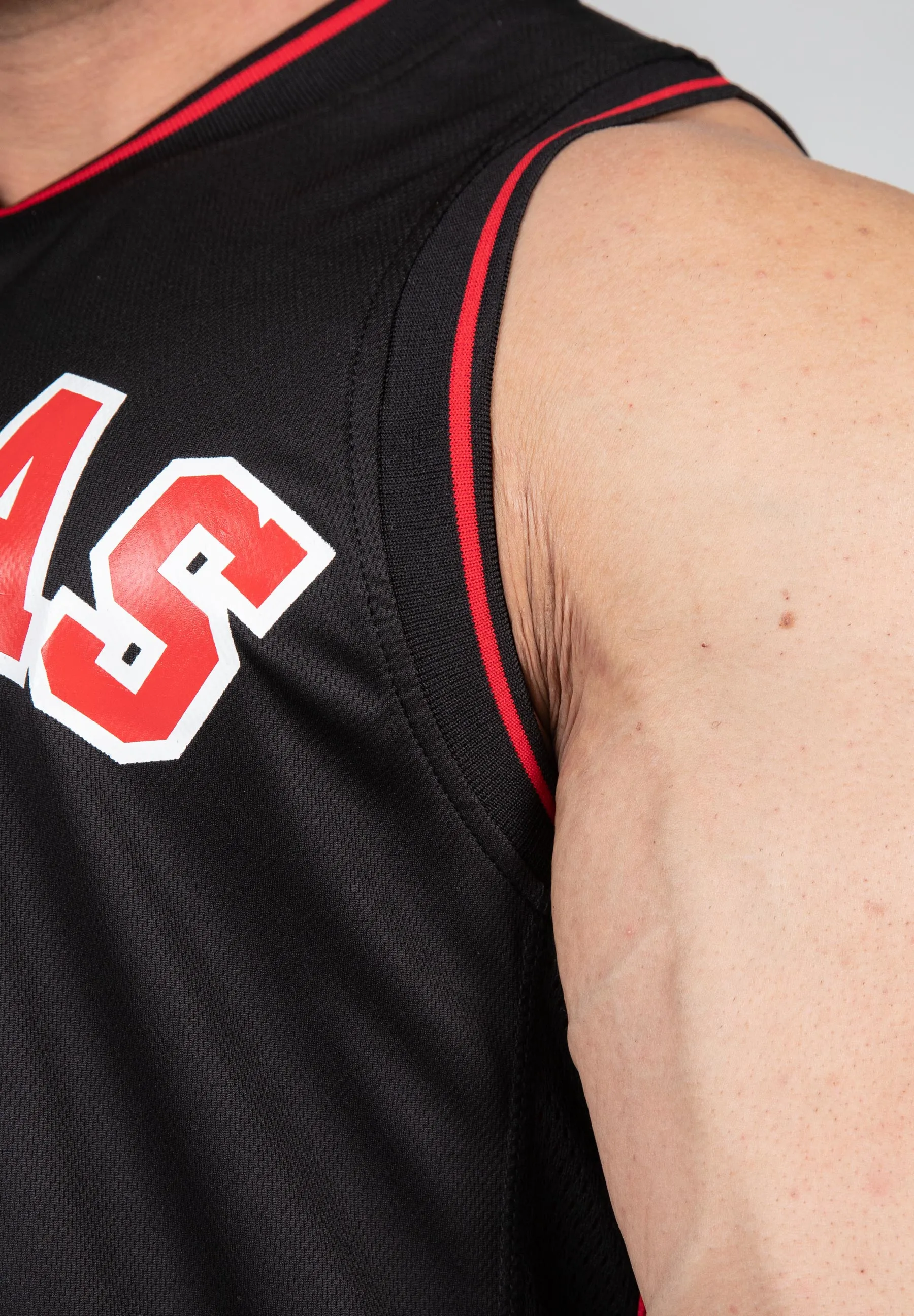 San Mateo Jersey Tank Top - Black/Red