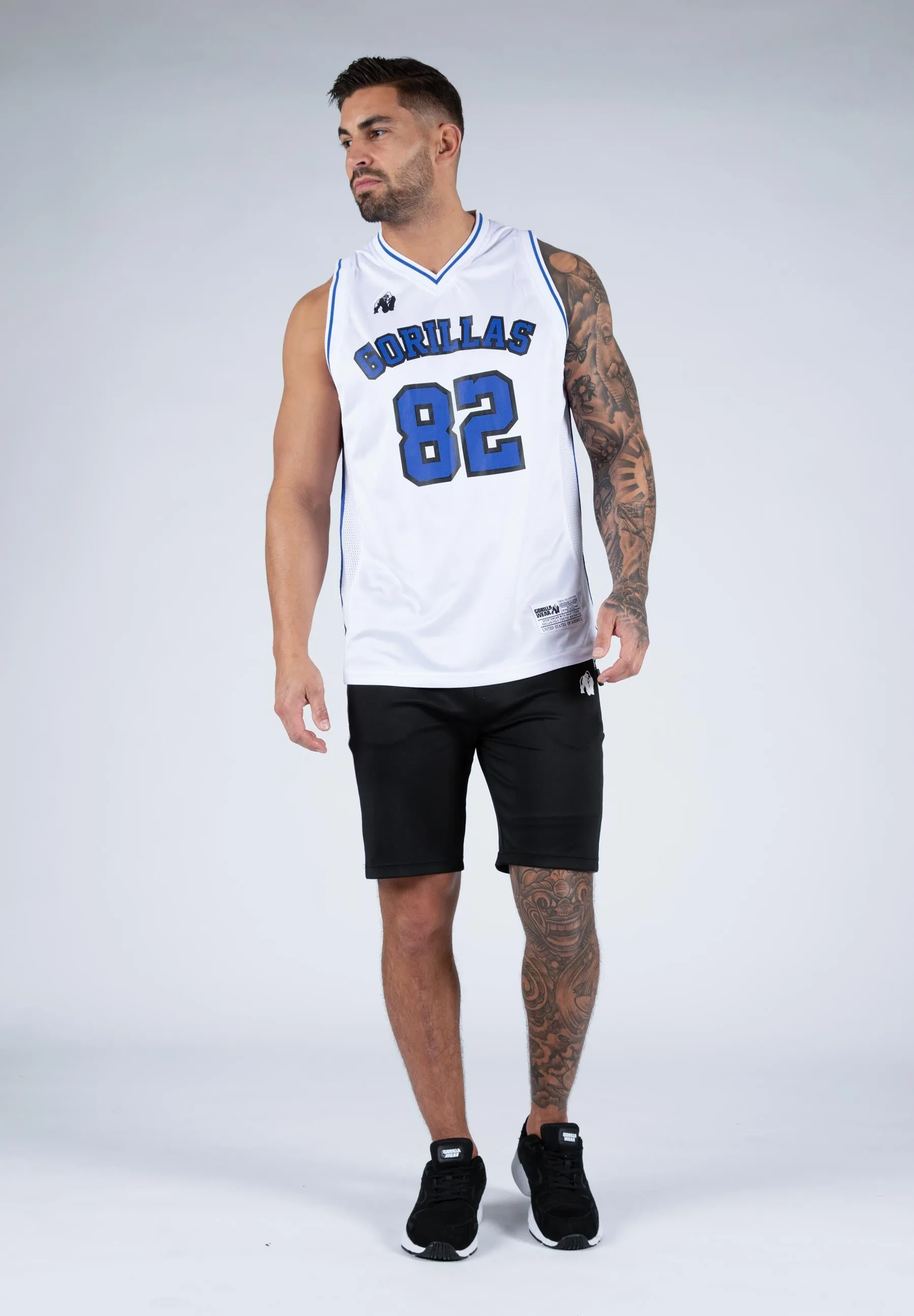 San Mateo Jersey Tank Top - White/Blue