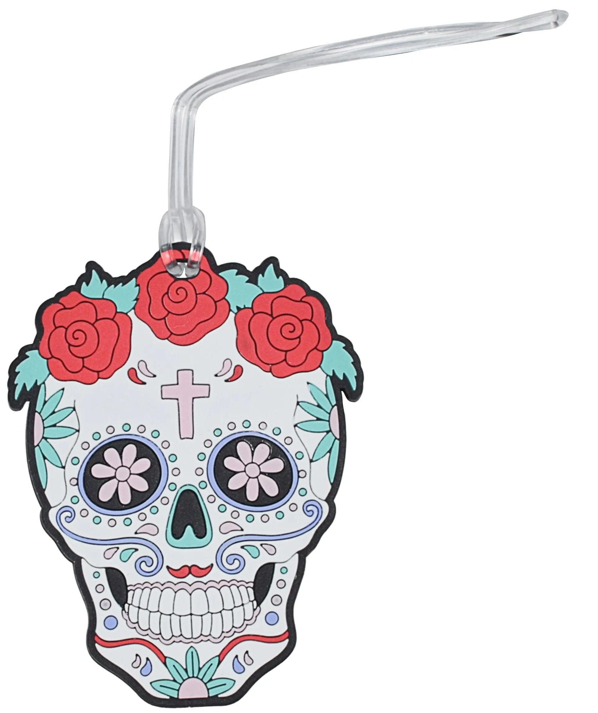 Silicone Luggage Tag Sugar Skull