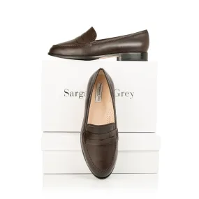 Sylvie Extra-Wide Fit Loafers  - Brown Leather