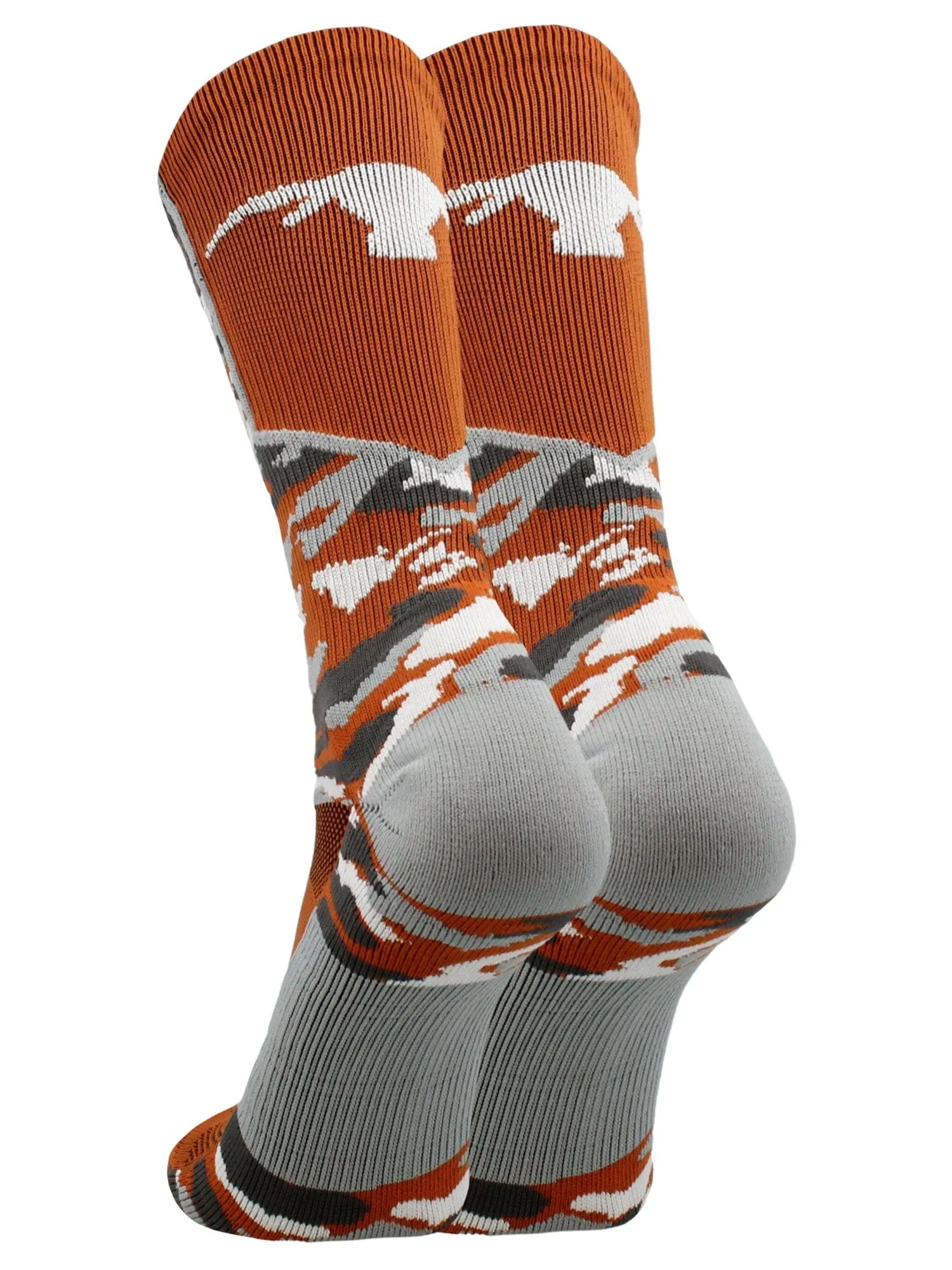 Texas Longhorns Woodland Camo Crew Socks