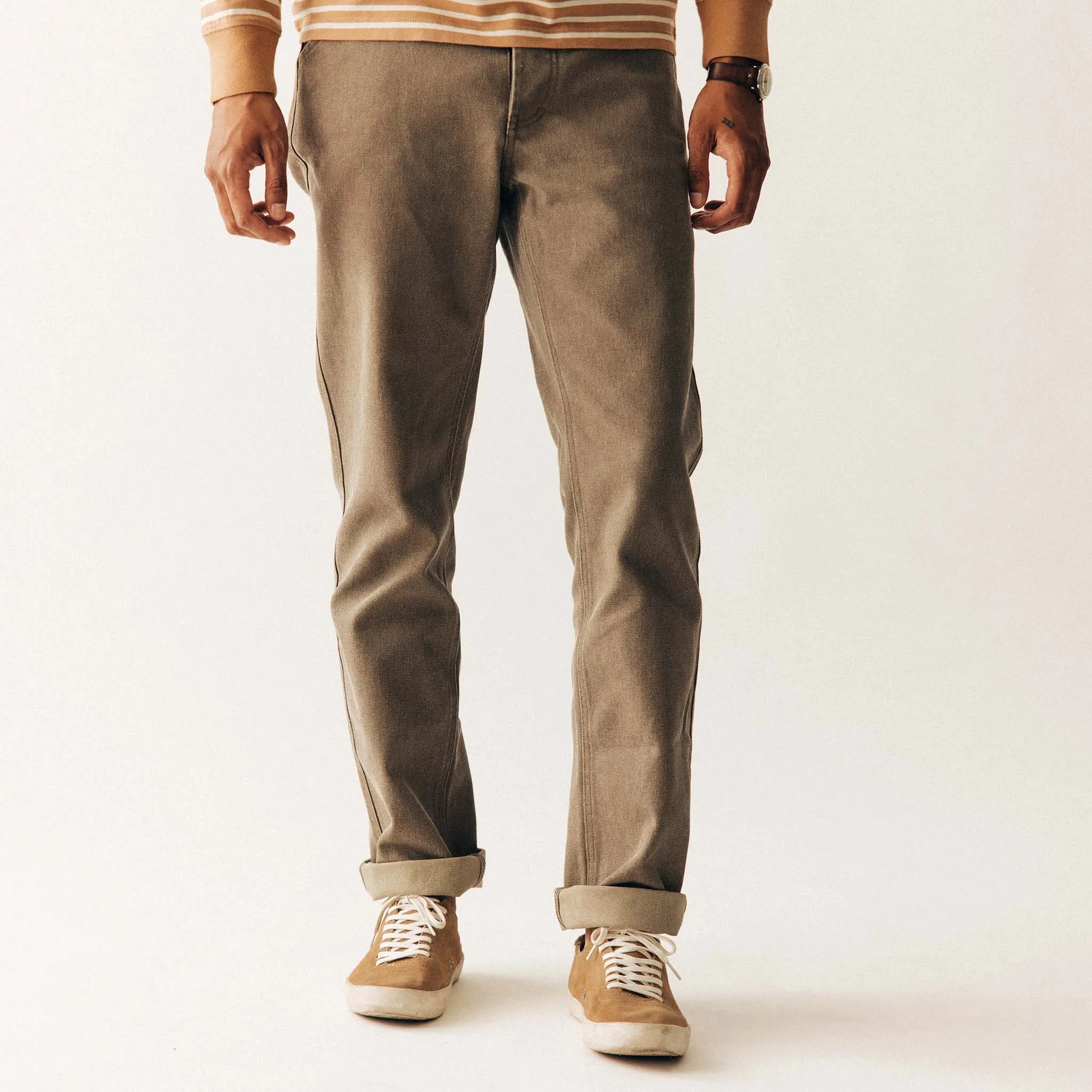 The Camp Pant in Stone Chipped Canvas