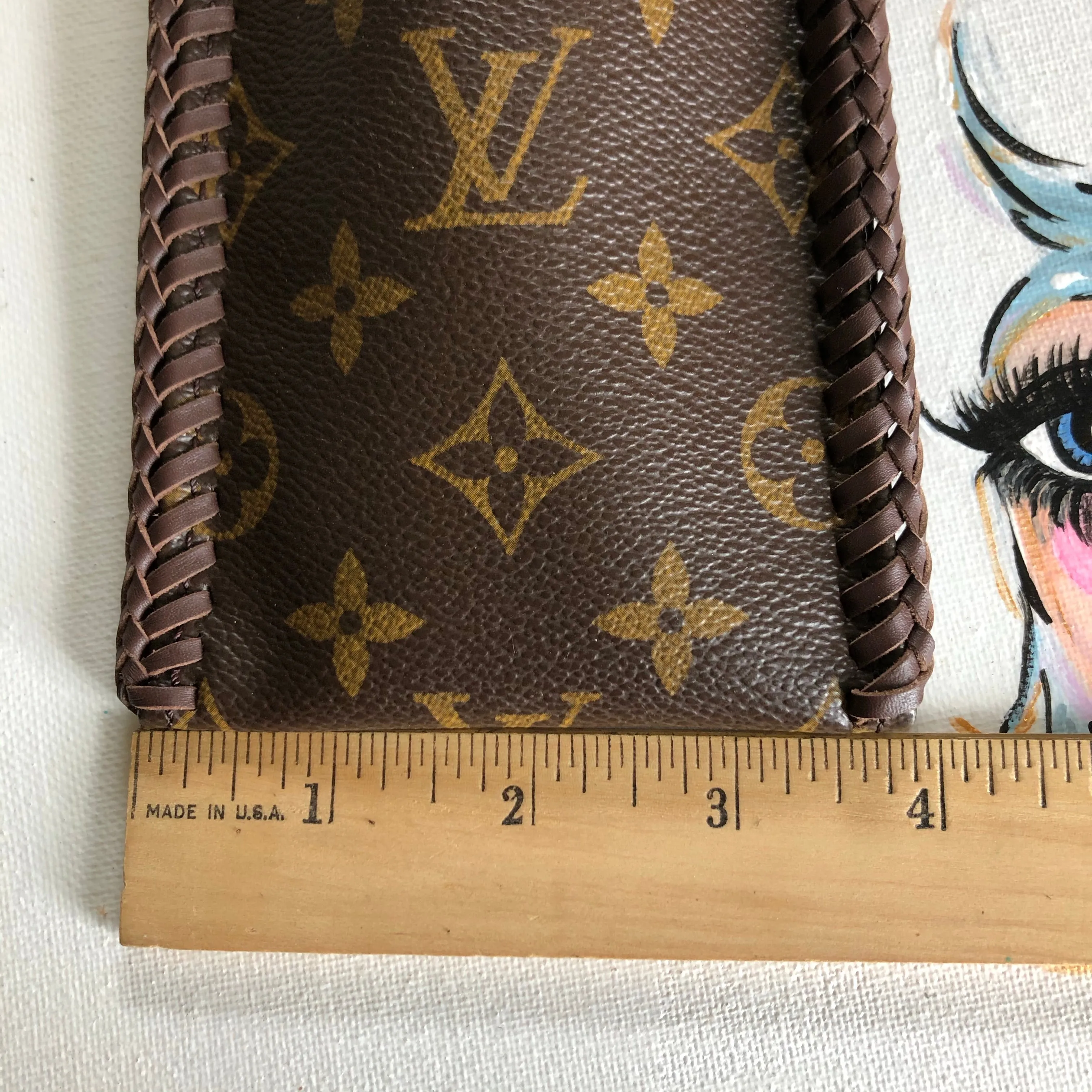 Upcycled Monogram Eyeglass Case