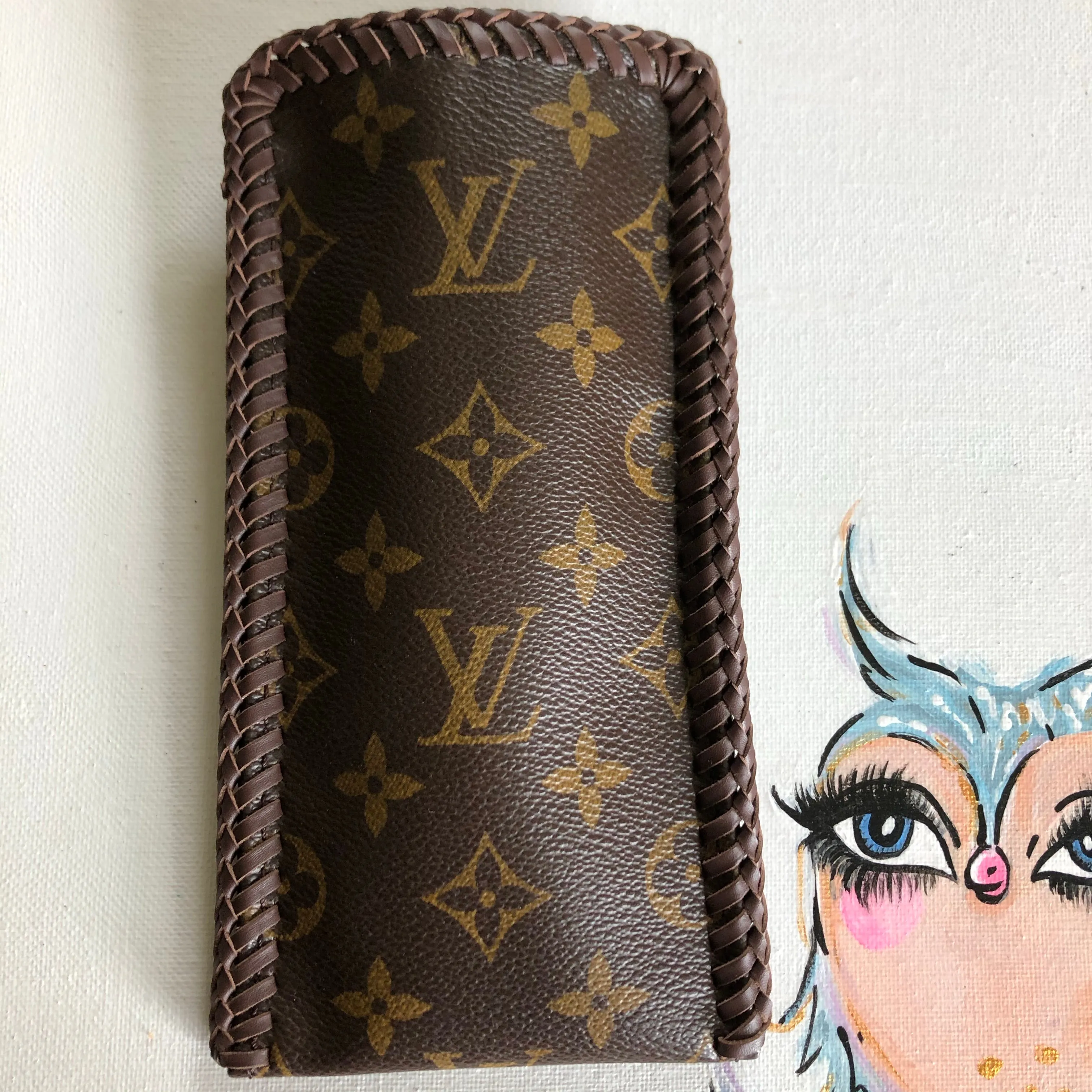 Upcycled Monogram Eyeglass Case