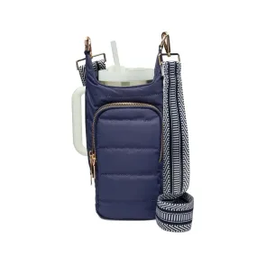 WANDERFULL HYDROBAG HANDLE W/STRIPED STRAP - NAVY - WANDERNVY