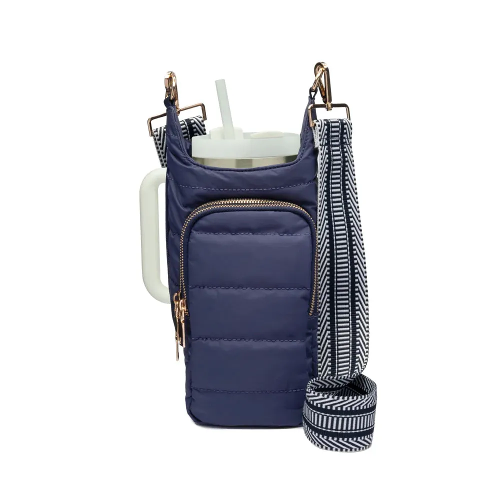 WANDERFULL HYDROBAG HANDLE W/STRIPED STRAP - NAVY - WANDERNVY