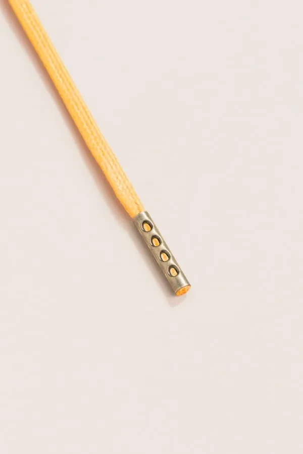 Yellow | 4 mm Round Waxed Shoelaces