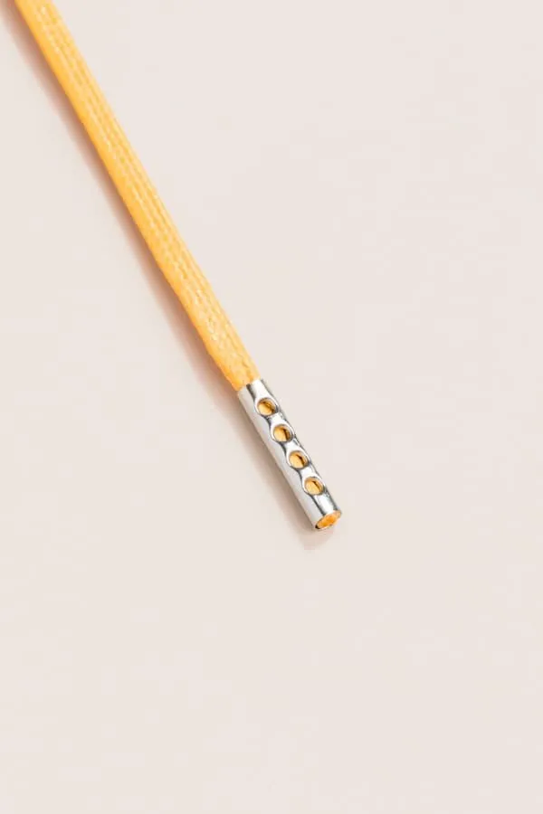 Yellow | 4 mm Round Waxed Shoelaces